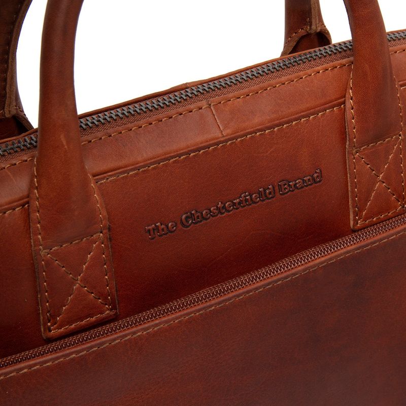 The Chesterfield Datorväska Tilbury cognac