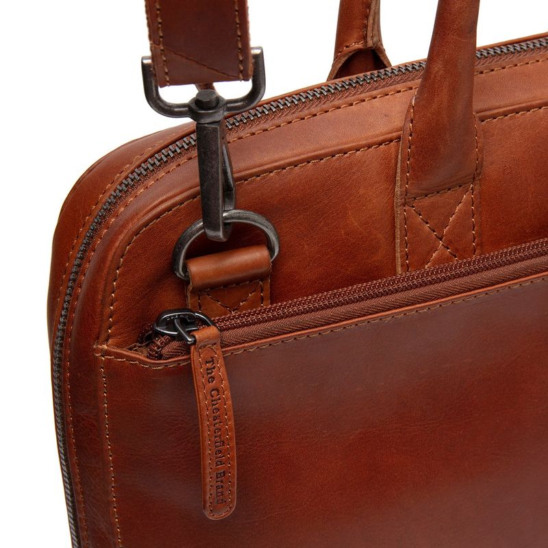 The Chesterfield Datorväska Tilbury cognac