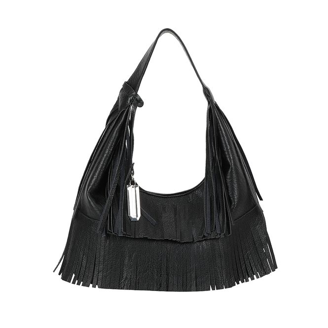 Huvudbild Ulrika Design Fransväska Suede svart